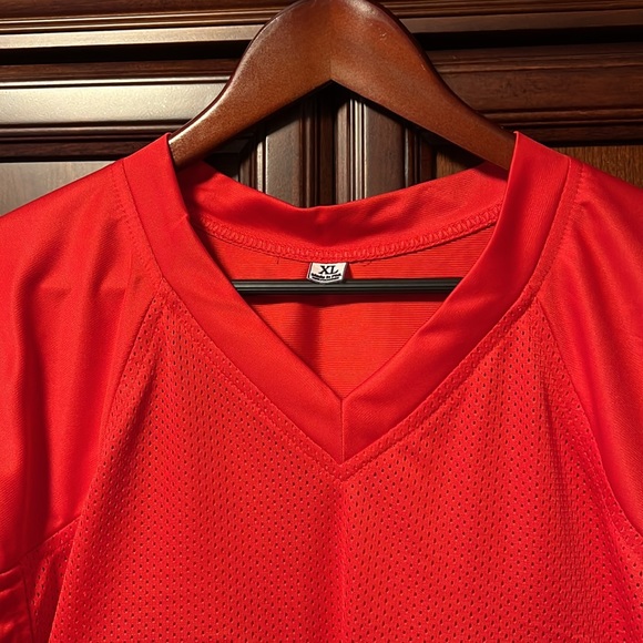 Brand New Custom Design Throwback NFL SF 49er Christian McCaffrey #23 Red Jersey - Picture 8 of 8